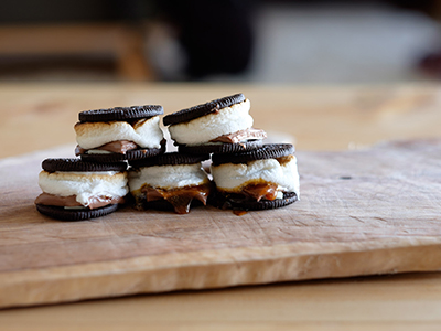 Oreo smores, with salted caramel. This tasted as great as it looked. I would happily do this again. If anything, the hardest thing will be showing restraint and not trying to out-do this by adding more.
